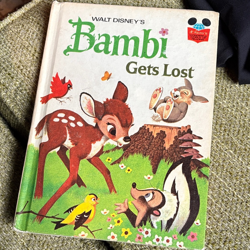 Walt Disney's Bambi Gets Lost Book vintage 1972